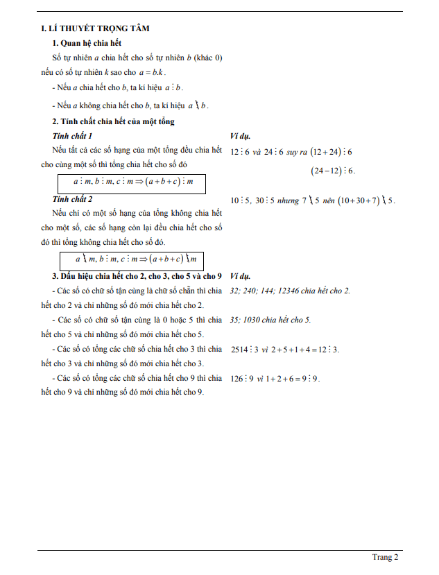 Tính Chất Chia Hết Của Một Tổng Nâng Cao: Bí Quyết Giải Quyết Hiệu Quả